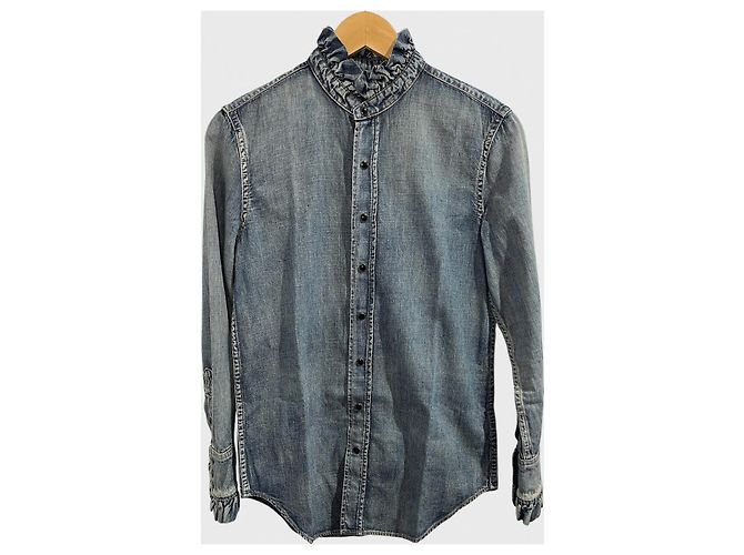 Autre Marque Camisa Saint Laurent de jeans T.S Azul