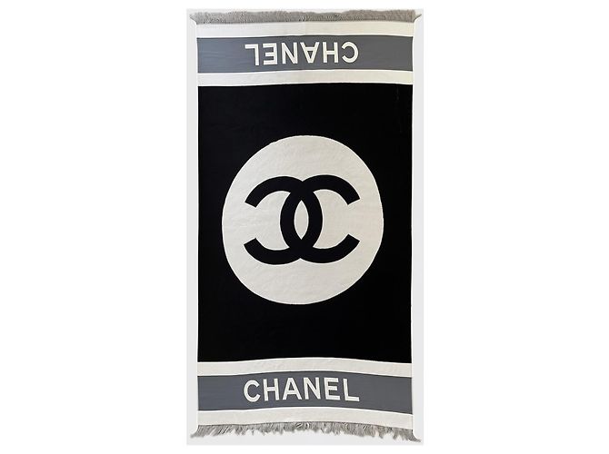 Chanel Badetuch Schwarz