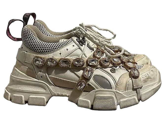 Baskets Gucci Fashtrek T.38 Blanc