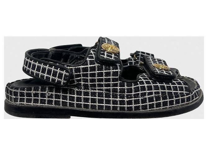 Sandali Chanel Dad neri T.37 Nero