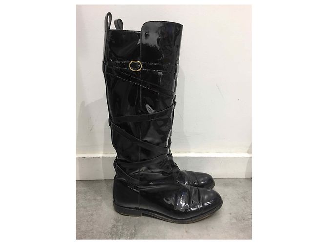 Autre Marque Botas Yves Saint Laurent negras T.36 Negro