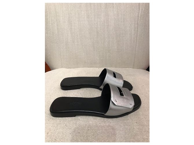Mules Hermès View T.36 NUOVE Argento