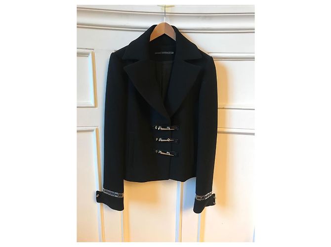 Veste Anthony Vaccarello noire T.36 Black