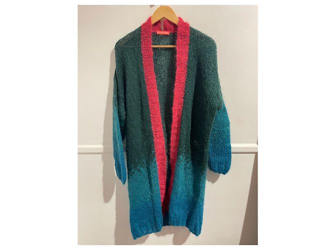 Autre Marque Weste Rose Carmine grün / blau T.U.