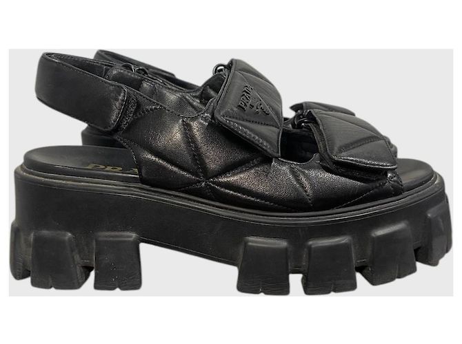 Sandalias Prada negras T.37 Negro