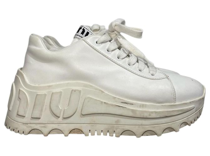 Zapatillas Miu Miu blancas T.36 Blanco