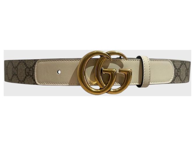 Marmont Cinturón Gucci GG beige T.85