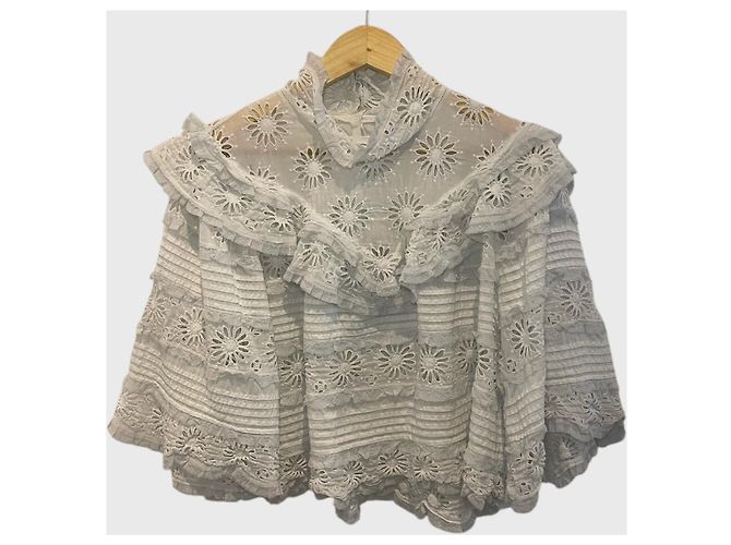 Blusa Isabel Marant blanca T.36 Blanco