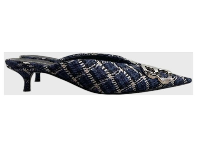 Mules Balenciaga Knife BB T.37 Blu