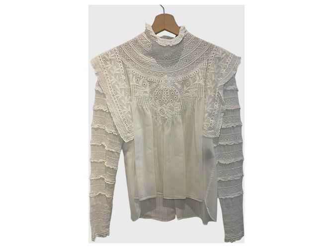 Blusa Isabel Marant blanca T.36 Blanco