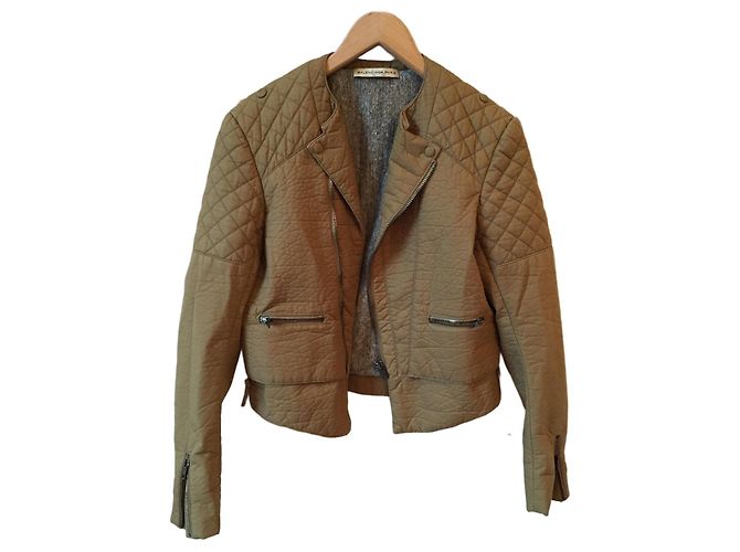 Chaqueta Balenciaga Kaki T.38 Caqui