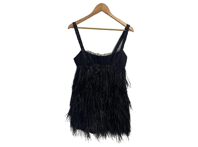 Vestido Jenny Packham preto T.38