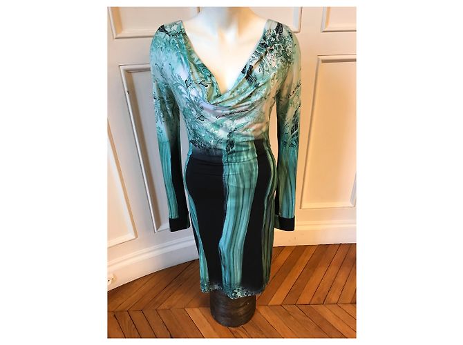 Roberto Cavalli Vestido Class Cavalli verde T.36-38