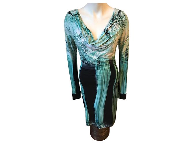 Roberto Cavalli Vestido Class Cavalli verde T.36-38