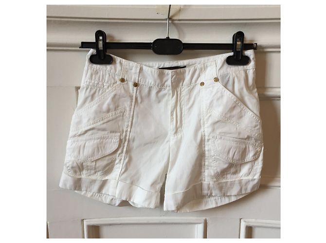 Shorts Roberto Cavalli branco T.34 Preto