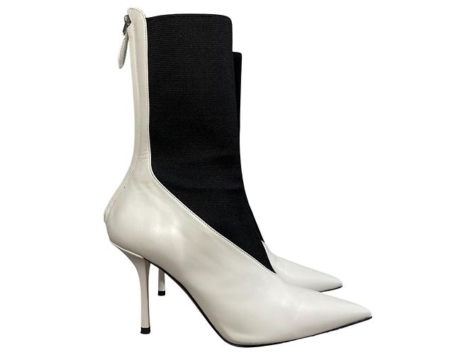 Alaïa Botas de cano curto Alaia brancas T.37