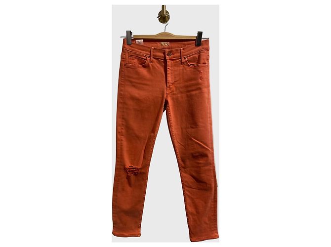Jeans Mother orange T.27 Laranja