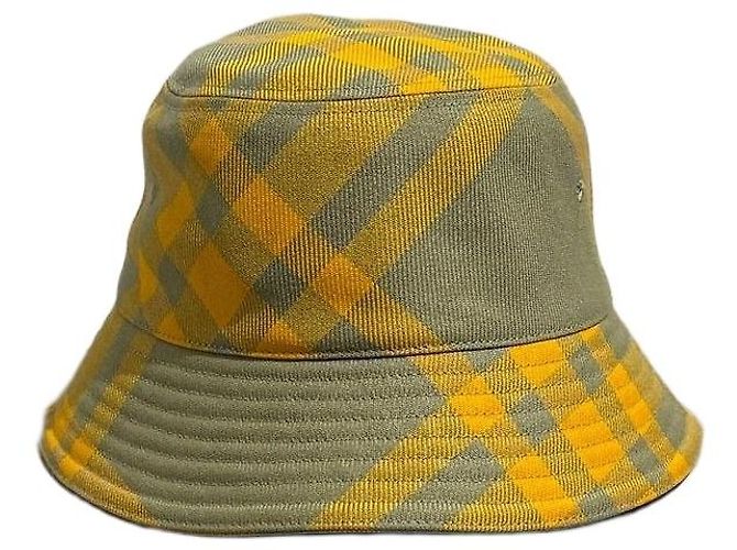 Burberry Bucket Hat Yellow Check