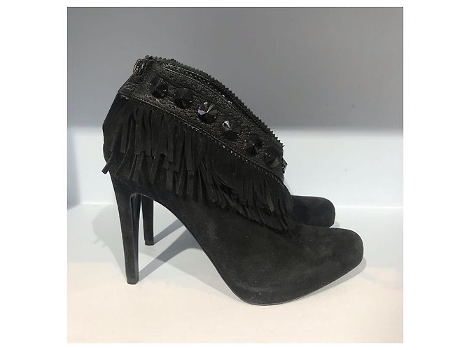 Autre Marque Botas Dior franges T.36,5 Preto
