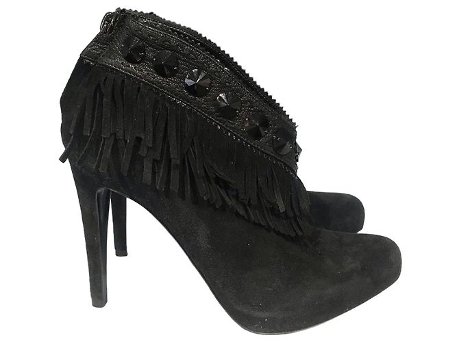 Autre Marque Boots Dior franges T.36,5 Noir