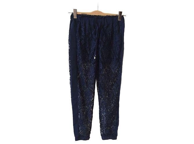 Calças Ermanno Scervino T.36 Azul