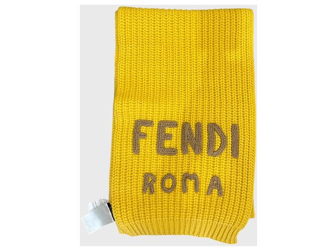 Fendi Roma Wollschal gelb