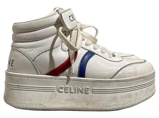 Céline Sapatilhas Celine Block brancas T.37 Branco