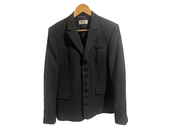 Autre Marque Blazer Saint Laurent noir T.48 Black