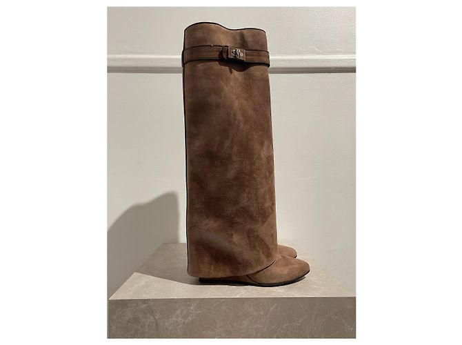 Bottes Givenchy Shark marron T.37,5