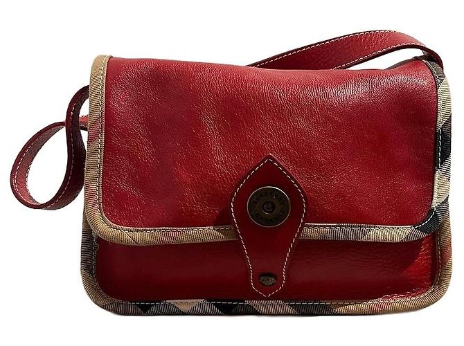 Burberry Handtasche aus rotem Leder
