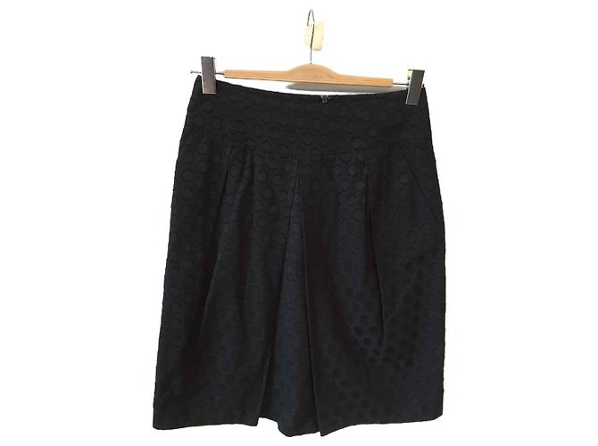 Gonna Valentino Garavani in cotone blu navy