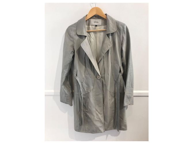 Chaqueta Jitrois cuero gris T.38
