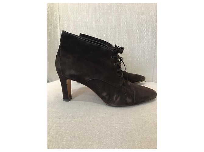 Botas Chanel marrones T.37,5 Castaño