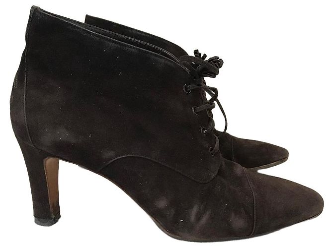 Boots Chanel marrons T.37,5