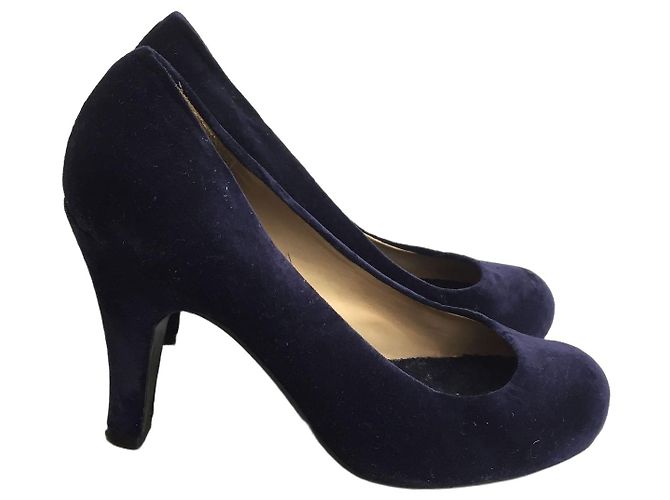 Escarpins Lanvin velours T.37 Bleu