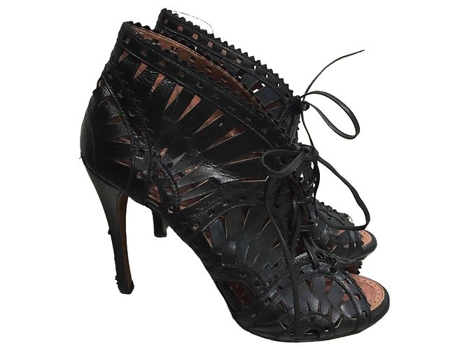 Alaïa Sandalias Alaia negras T.38,5 Negro