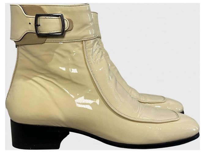 Autre Marque Botines Saint Laurent Miles T.38 Beige