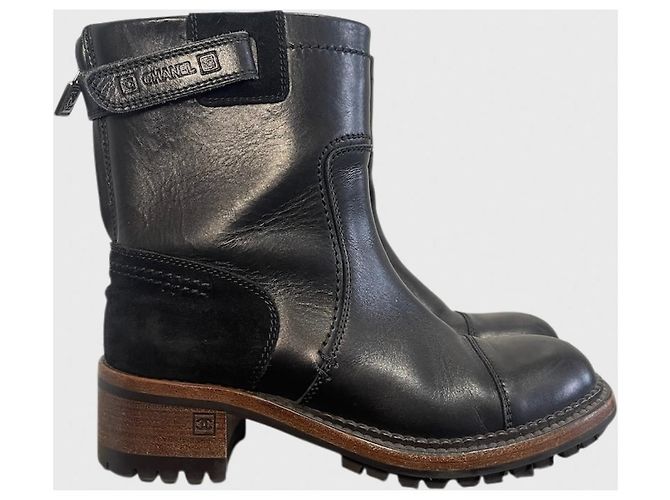 Botines Chanel negros T.36,5