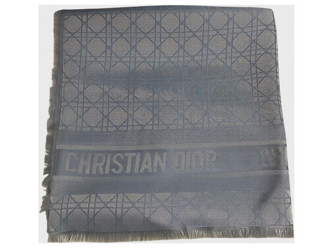Christian Dior Dior Cannage Schal blau