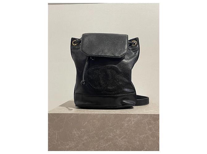 Mochila Chanel preta Preto