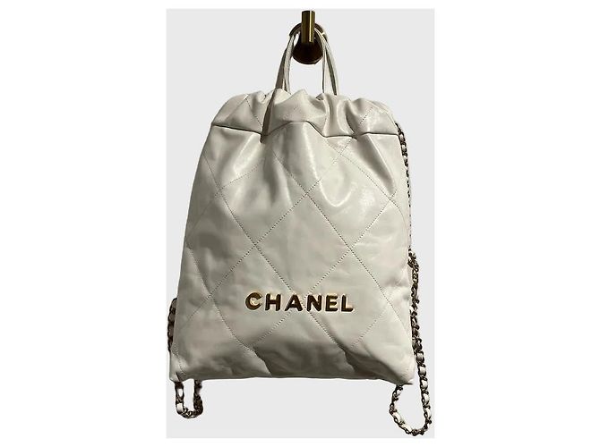 Mochila Chanel 22 Blanca Blanco