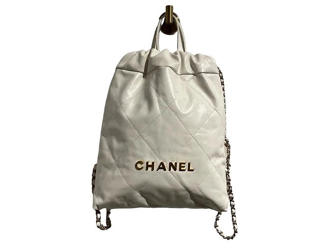 Mochila Chanel 22 Branca Branco
