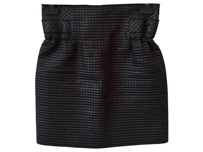 Saia Curta Marni Azul e Preta Preto