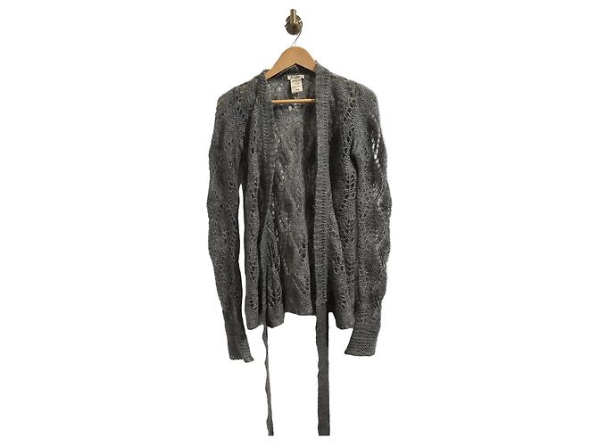 Chloé Grey Wool Blend Cardigan Size M