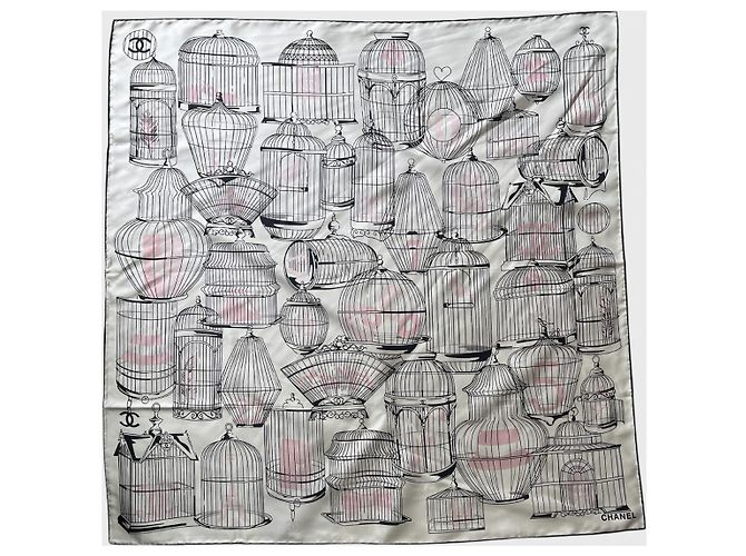 Pañuelo Chanel Cages d'oiseaux Blanco