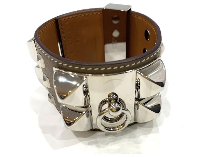 Hermès Pulsera de Dijes Hermes Collier de Chien Medor Gris pardo