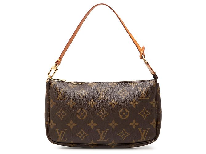 Borsa a tracolla Louis Vuitton Monogram Pochette Accessoires Marrone