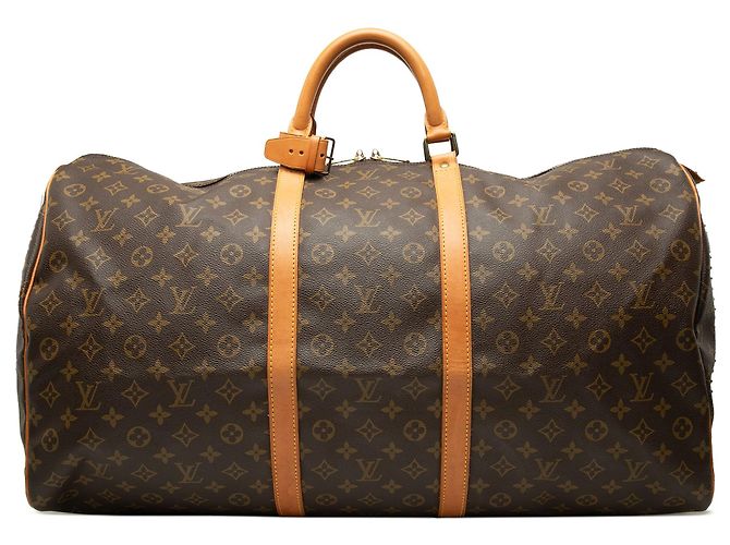 Borsa da viaggio Louis Vuitton Monogram Keepall 60 Marrone