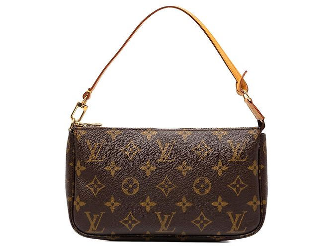 Borsa a tracolla Louis Vuitton Monogram Pochette Accessoires Marrone