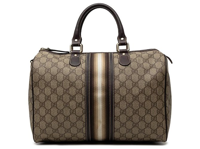 Borsa Boston Gucci Joy Web Medium GG Supreme Beige
